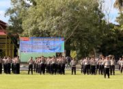 Polda Gorontalo Gelar Apel Pasukan, Siap Amankan Peran Saka Nasional 2025