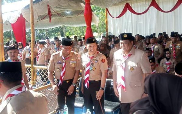 “Pramuka Berkarya Indonesia Jaya”, Tema Besar Peran Saka Nasional 2025 yang Dibuka Budi Waseso. (Foto: Humas Polda Gorontalo)