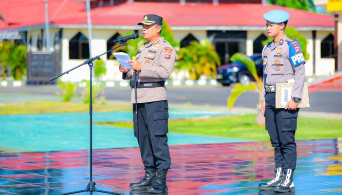 Kapolres Pohuwato Tegaskan Kesiapan Personel di Apel Operasi Zebra Otanaha 2025