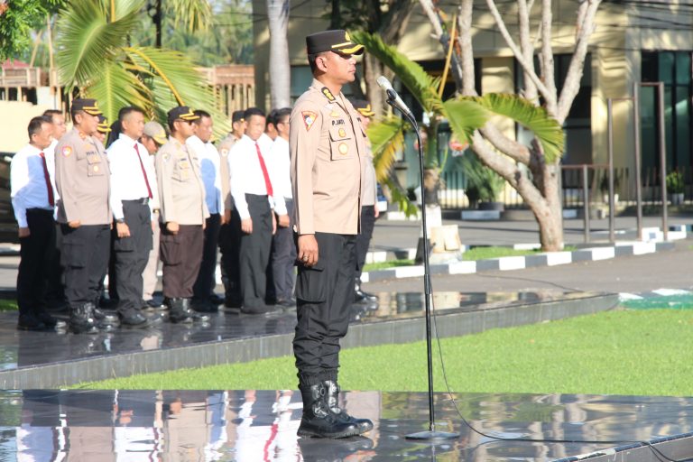Polda Gorontalo Siaga Hadapi Peran Saka Nasional, Karo Ops Tekankan Tanggung Jawab dan Disiplin. (Foto: Humas Polda Gorontalo)