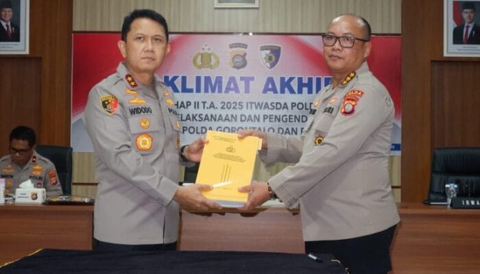 Kapolda Gorontalo Resmi Tutup Kegiatan Taklimat Akhir Pengawasan Kinerja Polda