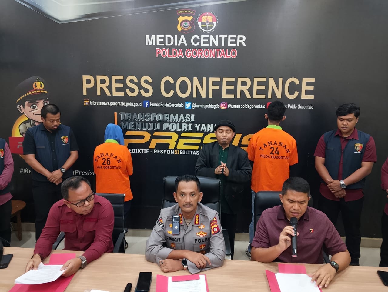 Polda Gorontalo Bongkar Transaksi Fiktif di BRI Wonosari, Dua Pegawai Jadi Tersangka. (Foto: Humas Polda Gorontalo)