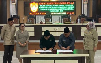 Rapat Paripurna DPRD Gorontalo Utara ke-36 Setujui RPJMD 2025–2029. (Foto: Febri/GoTimes)