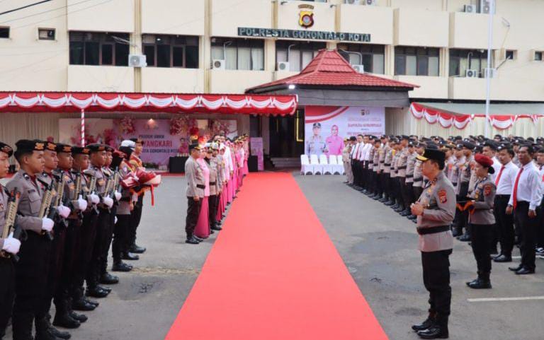 Kapolda Gorontalo Tinjau Kesiapan Operasional Polres Gorontalo Kota. (Foto: Humas Polda Gorontalo)