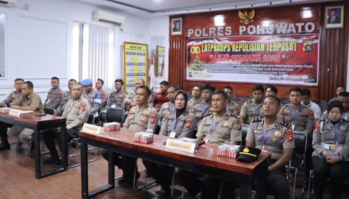 Polres Pohuwato Siapkan Pengamanan Nataru melalui Lat Pra Ops Lilin Otanaha