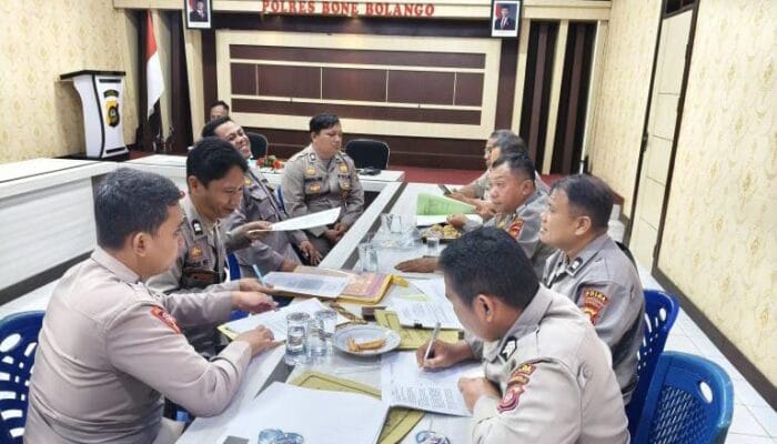 Biro Operasi Polda Gorontalo Supervisi Operasi Pekat Otanaha II–2025 di Polres Bone Bolango
