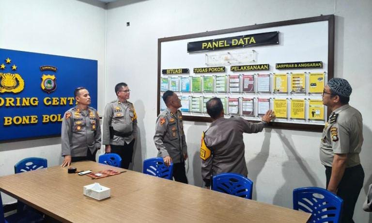 Jelang Nataru, Biro Ops Polda Gorontalo Awasi Operasi Pekat di Polres Bone Bolango. (Foto: Humas)