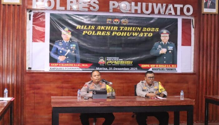 Rilis Akhir Tahun 2025, Kapolres Pohuwato Paparkan Kinerja dan Inovasi Layanan