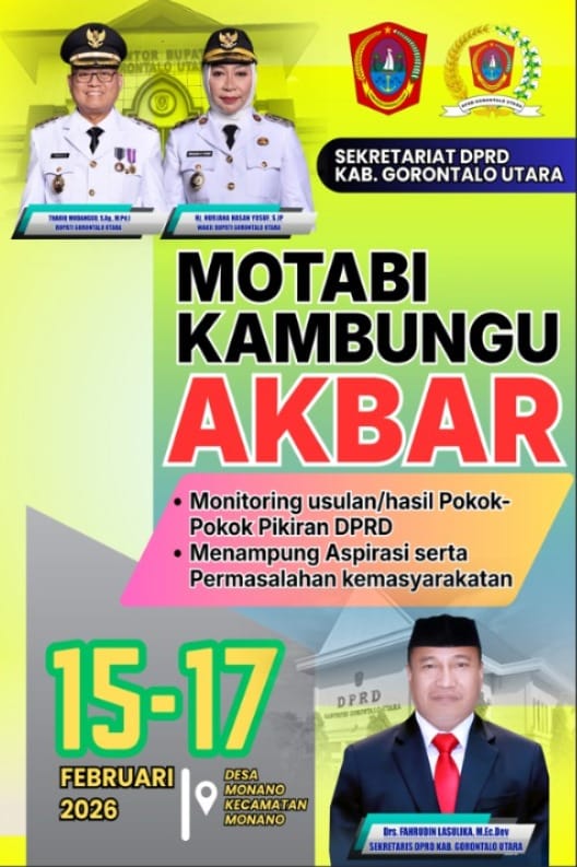 DPRD Gorut Hadir di Motabi Kambungu Akbar, Monitoring Pokir dan Serap Aspirasi di Monano 1 DPRD Hadir di Motabi Kambungu Akbar, Monitoring Pokir dan Serap Aspirasi di Monano. (Foto: Sekwan DPRD Gorut)