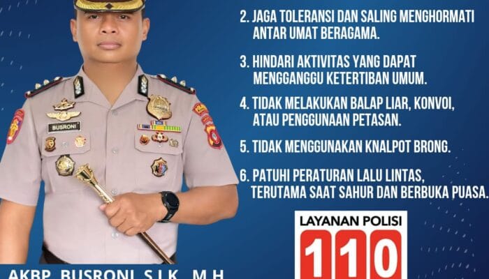 Kapolres Pohuwato Ajak Warga Jaga Kamtibmas Selama Ramadan 1447 H