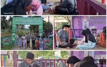 Ngabuburit Asik dan Ngaji Bareng Kapolres di Kampung Ramadan Raudhatul Athfal Dengilo. (Foto: Humas Polres Pohuwato)