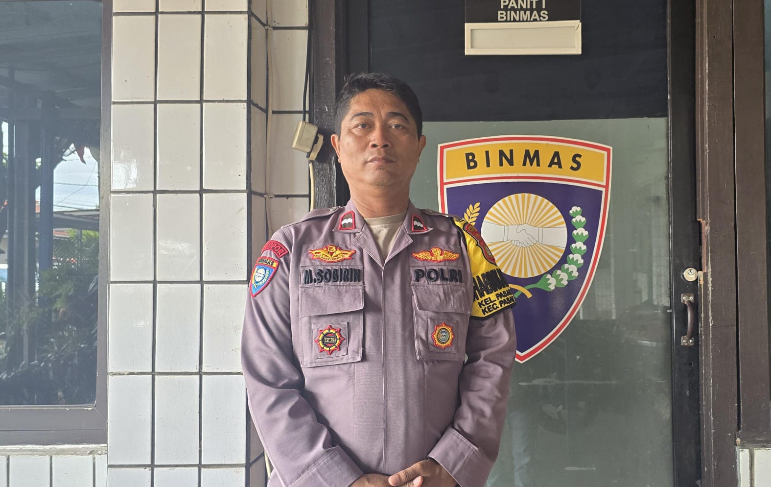 Bhabinkamtibmas Pasar Minggu, Aipda M. Sobirin. (Foto: Wirawan/GoTimes.id)